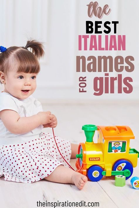 If you've been looking for Italian girl names, here is a comprehesive list of the rare italian girl names that will make your girls name unique everywhere they go. And if you want a popular Italian name, we have that too. Check out our list of names of italian origin. Italian Names For Girls, Italian Girl Names, Italian Names, Names And Their Meanings, Name Unique, Italian Baby Names, Girl Names With Meaning