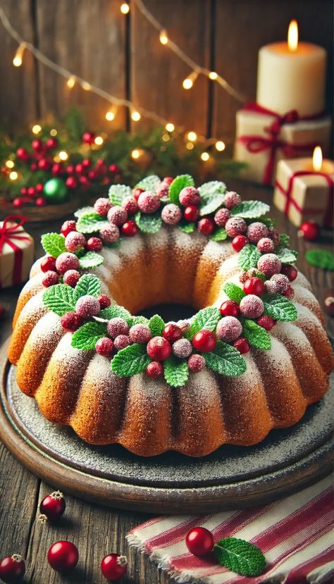 Christmas Pound Cake Decoration, Bundt Cake Christmas Decorations, Christmas Chocolate Bundt Cake, Christmas Bundt Cake Decoration, Holiday Bundt Cakes, Bundt Cake Decorating, Bundt Cake Decorating Ideas, Bundt Cake Decorations, Christmas Bundt Cake Recipes