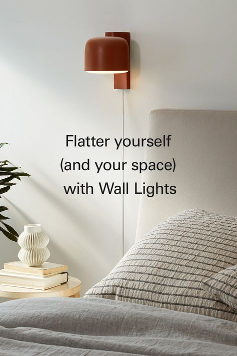 Bedside Light Ideas, Bedside Lighting Wall Mounted, Bedside Wall Lights, Daily Living, Bedside Lighting, Modern Wall Lights, Unique Lighting, Wall Mount, Timeless Design