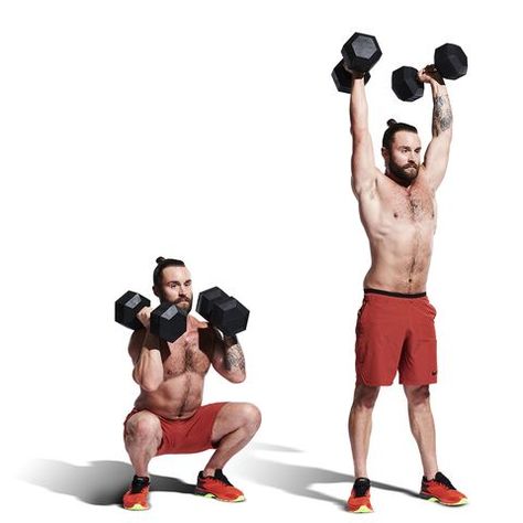 How Many Rounds Can You Complete In This 25-Minute Workout? Full Body Blast, Best Dumbbell Exercises, Big Muscle, Hour Workout, 15 Minute Workout, Major Muscles, Crossfit Athletes, Big Muscles, Crossfit Workouts