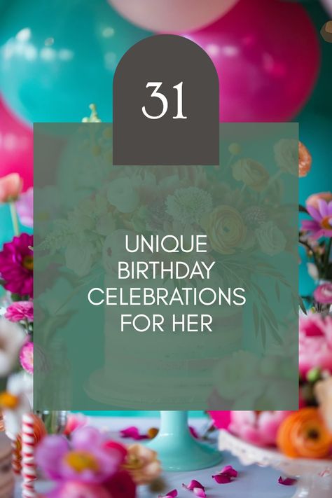 Looking for ideas to make her birthday unforgettable? Check out these 31 unique celebrations tailored just for her. From fun party themes to personalized gifts, you'll find inspiration to celebrate her special day in style. Whether she loves adventure, relaxation, or surprise parties, this list has something for everyone. Treat her to memorable experiences that she'll cherish for years! Perfect for all ages and tastes, celebrate the wonderful woman in your life with these creative and fun birthday ideas! Her Birthday Ideas, Best Friend Birthday Celebration Ideas, 36 Birthday Party Ideas For Women, 31st Bday Ideas For Her, 53rd Birthday Ideas For Women, 36 Birthday Ideas For Women, December Birthday Ideas For Women, Unique Birthday Ideas For Women, 36 Birthday Woman Party Ideas