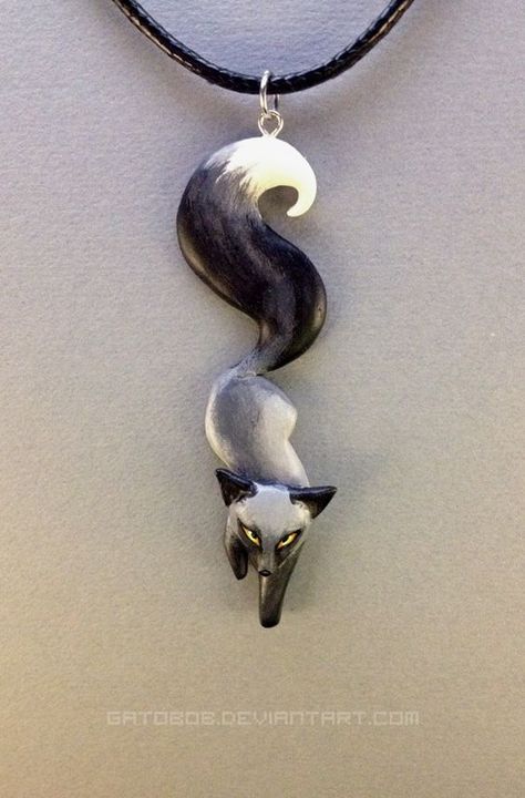 Silver Fox Art, Constant Practice, Fox Accessories, Fox Crafts, Art Fairs, Tanah Liat, Polymer Clay Animals, Deviant Art, Clay Animals