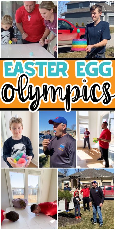 Easter Games For Toddlers Outdoor, Easter Olympics Games Adults, Easter Youth Group Games, Easter Olympics Games, Family Easter Party Ideas, Easter Egg Games For Teens, Easter Team Building Games, Easter Game Ideas For Adults, Easter Outside Games