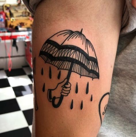 Rain Tattoo, Umbrella Tattoo, Storm Tattoo, Gang Tattoos, Prince Tattoos, Tattoo People, Friendship Tattoos, Red Tattoos, Memorial Tattoo