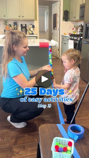 2.3M views · 23K reactions | 25 Days of easy activities ✨Day 2✨Make a bridge with some painters tape and stick on some pom poms for fun, you can also cut up some pieces of paper and stick those on or use cotton balls! Have fun & follow along for the 25 days of easy activities with minimal prep!#easy #kidsactivities #sensoryplay #playbasedlearning #indooractivities #paisleyscorner #fun #family | Lily b Coco - Silly Miss Lily From Paisley's Corner | Lily b Coco - Silly Miss Lily From Paisley's Corner · Original audio Painters Tape Activities For Kids, Kids Motor Skills, Toddler Class, Playbased Learning, Family Fun Games, Diy Activities, Easy Activities, Indoor Activities, Activity Days