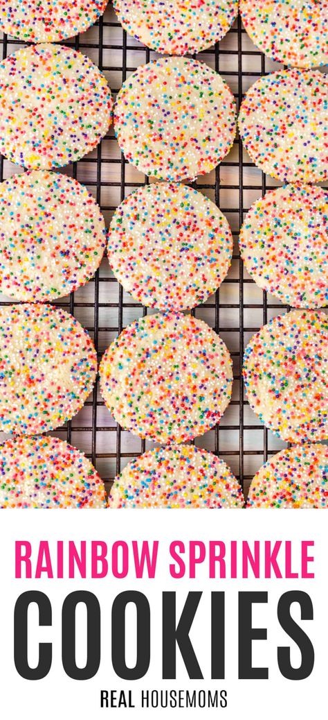 Sprinkles Cookies, Rainbow Cookies Recipe, Blondies Cookies, Rainbow Baking, Rainbow Sugar Cookies, Colorful Cookies, Sprinkles Birthday Cake, Peach Cookies, Rainbow Desserts