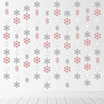 Check this out! Winter Party Themes, Birthday Christmas Party, Onederland Party, Winter Party Decorations, Snowflake Garland, Pearlescent Paper, Bridal Shower Diy, Winter Onederland, Gold Snowflake