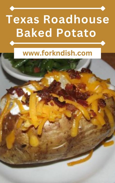 Are you looking for a perfect potato? The Texas Roadhouse Baked Potato Recipe is the answer. Texas Roadhouse Potatoes, Texas Roadhouse Baked Potato Recipe, Texas Roadhouse Baked Potatoes, Texas Roadhouse Sweet Potato Recipe, Restaurant Style Baked Potatoes, Texas Road House Sweet Potato, Steak House Baked Potatoes, Baked Sweet Potato Oven, Overloaded Baked Potato