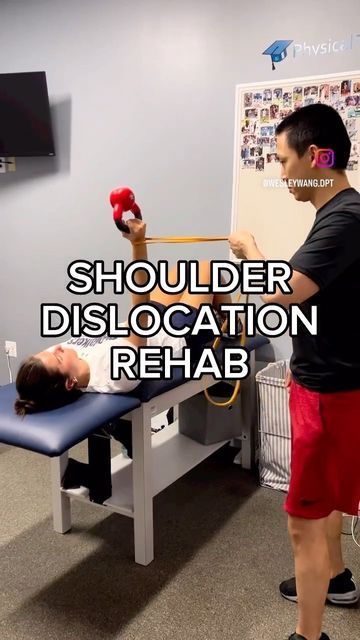 Dr. Wesley Wang, PT, DPT on Instagram: "💥𝐒𝐡𝐨𝐮𝐥𝐝𝐞𝐫 𝐃𝐢𝐬𝐥𝐨𝐜𝐚𝐭𝐢𝐨𝐧 𝐑𝐞𝐡𝐚𝐛💥 🙋‍♂️Shoulder dislocations can occur in sports from a direct hit with an opponent or falling onto it. The majority of shoulder dislocations are anterior and typically will cause some damage to the labrum. 🧐If managed properly, many people can go back to sports with minimal to no issues. The key is to rehab aggressively and make sure all of the strength and stability comes back. Some people may wear a Exercises For Injured Shoulder, Shoulder Strengthening Exercises Physical Therapy, Shoulder Dislocation Exercises, Dislocated Right Shoulder, Shoulder Instability Exercises, Shoulder Strengthening Exercises Rotator Cuff, Rehabilitation Exercises Shoulder, Acl Rehab, Shoulder Dislocation