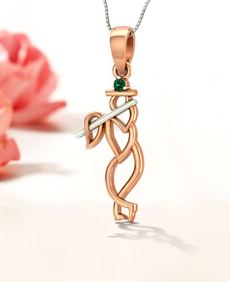 Add colour to your ethnic jewellery by choosing this Lord Krishna pendant which is adorned with an emerald stone. Shree Krishna Pendent, Krishna Pendant Design, Krishna Dollar Gold, Krishna Pendent Gold, Krishna Locket Gold For Women, Krishna Pendant Gold For Women, Krishna Ring Design, Krishna Locket Gold, God Pandent