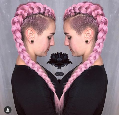 Valentine's Hairstyles, Shaved Sides Pixie, Long Hair Shaved Sides, Heart Braids, Weird Haircuts, Heart Hair Clips, Valentines Hairstyles, Shaved Pixie, Headpiece Hairstyles