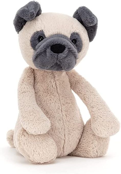 Jellycat Bashful Pug Stuffed Animal, Medium Jellycat Toys, Jellycat Bashful, Love Hugs, Jelly Cat, Dog Stuffed Animal, Kids Discover, Soft Beige, Musical Toys, Childrens Gifts