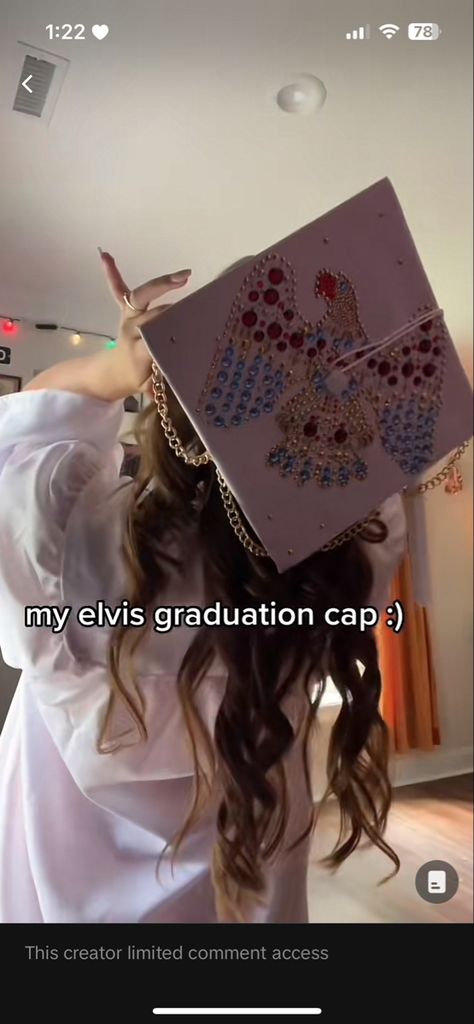 Vienna Billy Joel Grad Cap, Elvis Graduation Cap, Dolly Parton Graduation Cap, Bridgette Core, High School Graduation Cap Designs, Funny Graduation Caps, Cute Senior Pictures, If I Can Dream, Graduation Cap Decoration Diy