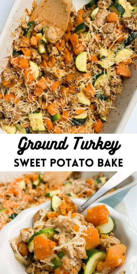 Ground Turkey Sweet Potato, Sweet Potato Bake, Turkey Sweet Potato, Ground Turkey Recipes Healthy, Plats Healthy, Healthy Dinner Recipe, Potato Bake, Homemade Sourdough, Health Dinner