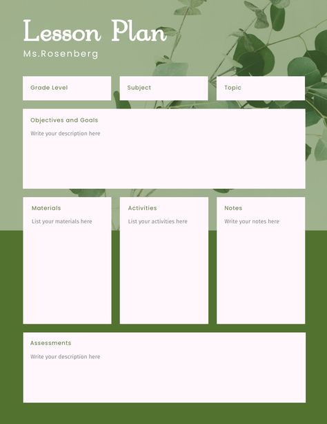 Kindergarten Lesson Plans Template, Teacher Lesson Plans Template, Lesson Plan Examples, Lesson Plan Template Free, High School Lesson Plans, Case Study Template, Middle School Lesson Plans, Lesson Plan Template, Printable Lesson Plans