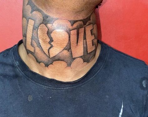 Hood Neck Tattoos, Neck And Throat Tattoos Men, Hood Neck Tattoo, Hood Neck Tattoo For Guys, Throat Tattoos, Front Neck Tattoo, Full Neck Tattoos, Tattoos Neck, Arm Tattoos Black