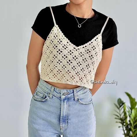 Free tutorial on my YT channel Chenda DIY Tie Crochet Top, Chenda Diy, Written Crochet Patterns, Crochet Vest Outfit, Crochet Top Tutorial, Cotton Crochet Patterns, Tie Crochet, Crochet One Piece, Crochet Hack