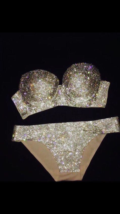 Bling lingerie #Luxurydotcom Sparkle Bra, Sparkly Bra, Rhinestone Bra, Victoria Secret Lingerie, Pink Vs, Bridal Lingerie, Support Bras, Victoria Secret Bras, Bras And Panties