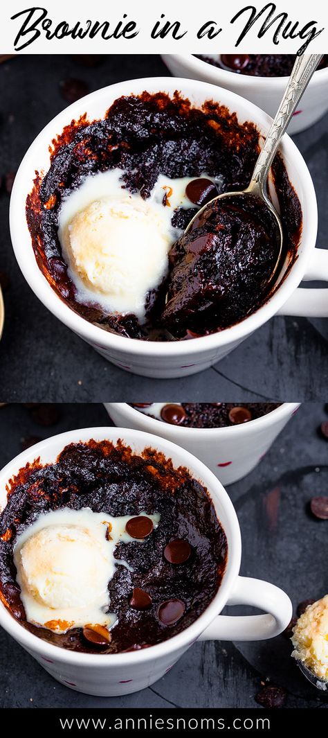 This Brownie in a Mug is dairy free and ready in under 5 minutes! Super rich, fudgy and decadent, it is the perfect single serving dessert! #brownieinamug #mugcake #brownies #dairyfree #browniemugcake #chocolatebrownies #brownies Dairy Free Brownie, Dessert List, Traveling Friends, Mug Brownie, Tasty Sweets, Chocolate Chip Mug Cake, Easy Brownie, Chip Mug, Dairy Free Brownies