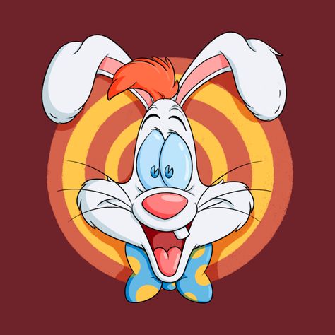 Roger Rabbit - Who Framed Roger Rabbit - T-Shirt | TeePublic Nail Art Dessin, Jessica And Roger Rabbit, Rabbit Sticker, Markers Drawing Ideas, Tex Avery, Rabbit Drawing, Roger Rabbit, Disney Sticker, Canvas Painting Designs