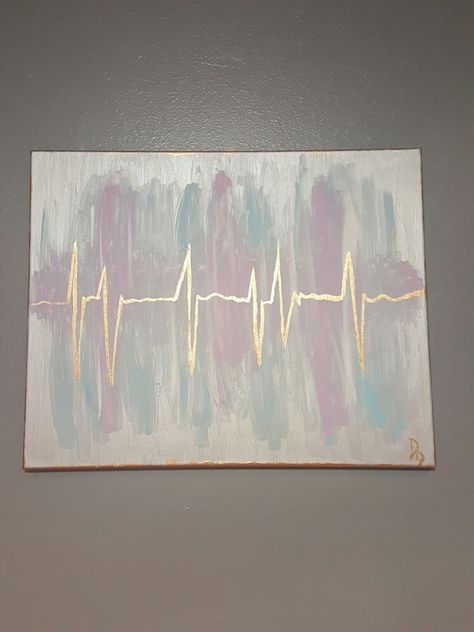 Heartbeat painting Heartbeat Painting, Nurse Paintings Canvases, Ultrasound Art Paintings, Canvas Paintings About Heartbreak, Heartbeat Canvas Painting, Nature Canvas Painting, Bird Paintings On Canvas, Sunset Canvas Painting, Flower Painting On Canvas