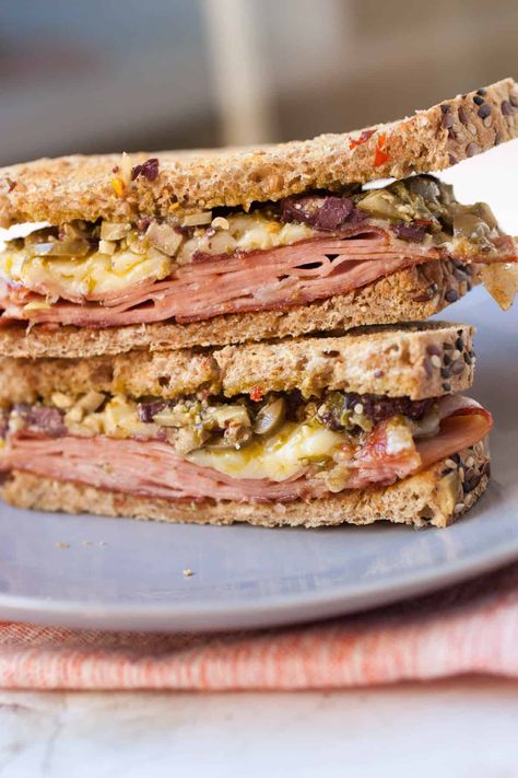 A Better Bologna Sandwich - Mortadella and Gruyere ~ Macheesmo Mortadella Recipe, Mortadella Sandwich, Ohio Recipes, Bologna Recipes, Fried Bologna, Sandwich Wraps Recipes, Bologna Sandwich, Panini Sandwiches, Olive Tapenade