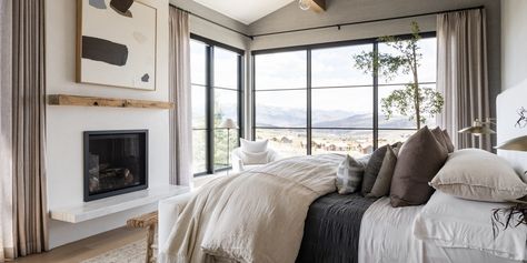 Mountainside Retreat: Webisode No. 2 - Studio McGee Mountainside Retreat, Interior Design Rustic, White Headboard, Studio Mcgee, Guest Bed, Sofa Shop, Main Bedroom, Shop Chair, The Ranch