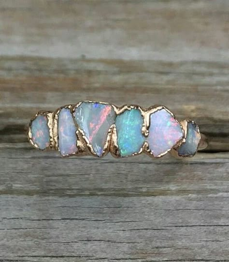 Raw Opal ring Raw Opal Ring, Raw Gemstone Ring, Bohol, Tiffany Jewelry, Diy Schmuck, Opal Ring, Raw Gemstones, Wish List, Pretty Jewellery