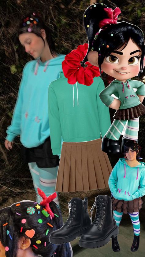 Venelope Costume Wreck It Ralph, Venelope Costume Diy, Princess Vanellope Costume, Vanellope Halloween Costume, Penelope Costume Wreck It Ralph, Vanelope Von Sweet Costume, Venelope Von Schweetz Cosplay, Penelope Von Schweetz Costume, Vaneloppe Von Schweetz Costume