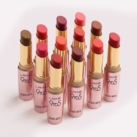 Get the 12-hour long, intense matte finish on your lips with the new shades of the Lakmé 9to5 Primer+Matte Lipstick that instantly adds… Lakme Lipstick Shades, Lakme Lipstick, Mat Lipstick, Peach Lipstick, Beauty Regime, Brown Lipstick, Colors For Skin Tone, Matte Lip Color, Maybelline Super Stay