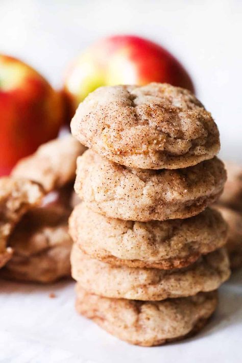 Apple Snickerdoodle Cookies (Appledoodles!) - Pip and Ebby Use Up Apples, Apple Snickerdoodle, Cookies Snickerdoodle, Snickerdoodle Cookies Recipe, Pip And Ebby, Snickerdoodle Cookies Easy, Chocolate Caramel Apples, Fall Apple Recipes, Apple Coffee Cakes