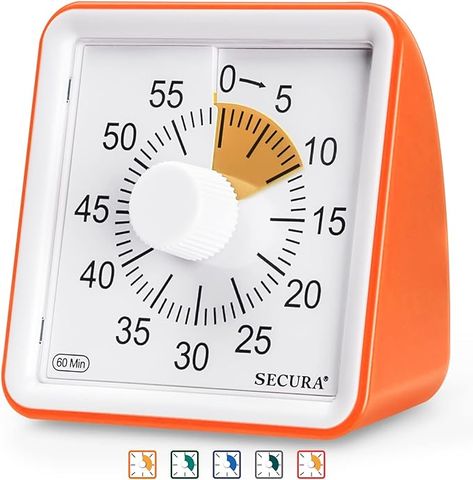 Amazon.com: Secura 60-Minute Visual Timer, Classroom Classroom Timer, Countdown Timer for Kids and Adults, Time Management Tool for Teaching (Orange) : Home & Kitchen Classroom Countdown, Study Timer, Classroom Timer, Time Timer, Countdown Clock, The Ringer, Time Management Tools, Time Tracker, Timer Clock