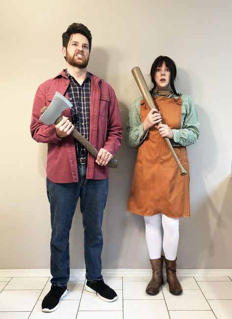 Jack From The Shining Costume, Jack And Wendy Costume, The Shining Jack And Wendy, Jack From The Shining, Wendy And Jack Torrence Costumes, Jack And Wendy Torrance, The Shinning Costume Halloween, The Shinning Halloween Costumes, The Shining Family Costume