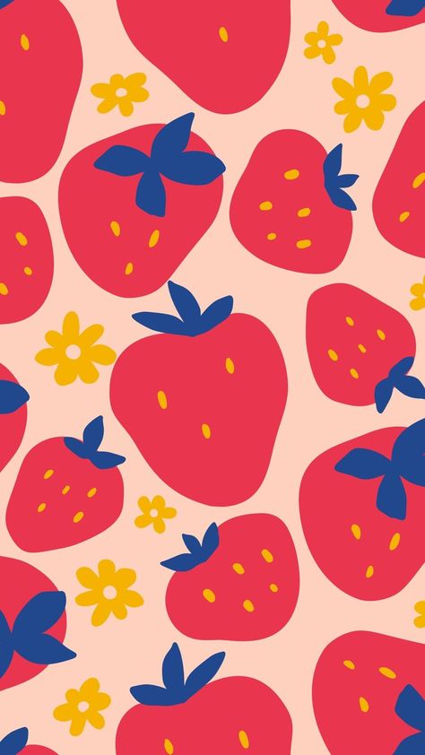 #morango #red #vermelho #wallpaperforyourphone #wallpaper #teladebloqueio #strawberry #flores Iphone Wallpaper Quirky, Quirky Backgrounds, Quirky Wallpaper, Western Wallpaper Iphone, Velvet Wallpaper, Wallpaper Ipad, Funny Phone Wallpaper, Collage Background, Hand Drawn Pattern