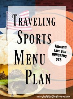 Traveling Sports Menu Plan ~ Are your kids in sports? Then you know how much money you spend each time you eat out during a sporting event! These meal plan ideas will save you a ton of money and make even your picky eaters happy! Ball Game Food Snacks Ideas, Ball Tournament Food, Easy Baseball Tournament Food, Food For Baseball Tournaments, Travel Ball Snacks, Sport Tournament Food, Snacks For Baseball Tournaments, Baseball Tournament Food Ideas, Easy Team Meals