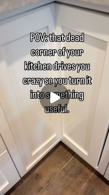 Christine Morgan on Instagram: "That weird kitchen corner that always feels useless!
.
.
.
.
.
.
.
#kitchen,#kitchendesign ,#kitchenremodel,#homedesign,#builder,#kitchenrenovation,#kitcheninspiration" Kitchen Corner Pantry Ideas, Kitchen Corner, House Room, Kitchen Renovation, New Kitchen, Kitchen Inspirations, Home Remodeling, Kitchen Remodel, Kitchen Design