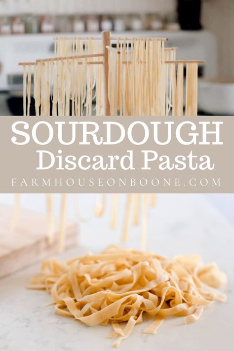 Discard Pasta, Sourdough Pasta Recipe, Using Sourdough Discard, Sourdough Pasta, Make Fresh Pasta, Active Sourdough Starter, 3 Ingredient Recipe, Recipe Using Sourdough Starter, Homemade Pasta Recipe