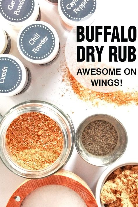 Buffalo Dry Rub Recipe, Buffalo Seasoning Recipe, Buffalo Dry Rub, Dry Rub For Chicken Wings, Crunchy Wings, Buffalo Seasoning, Dry Rub For Chicken, Wings Recipe Buffalo, Dry Rub Recipes