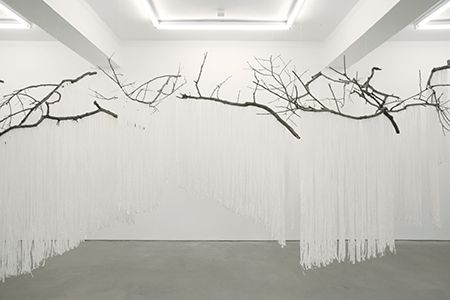 Seung-Taek Lee | Frieze Branch Installation, Agriculture Art, Tree Installation, Paper Tree, Solo Exhibition, Aphrodite, Blue Print, London Uk, Installation Art