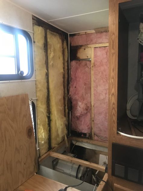 Camper Water Damage Repair, Rv Water Damage Repair, Camper Flipping, Vintage Camper Redo, Rv Restoration, Trailer Makeover, Camper Flooring, Vintage Trailers Restoration, Rv Remodeling