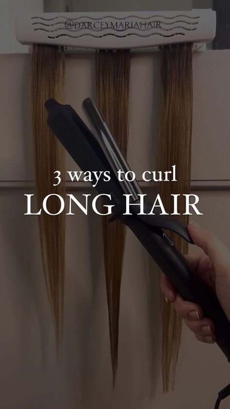 How To Use Curling Tongs, Curls With Tong, How To Curl Extra Long Hair, Ghd Curls Long Hair, Hair Tongs Curls, How To Curl Very Long Hair, Easiest Way To Curl Long Hair, Curling Techniques For Long Hair, Curling Hairstyles For Long Hair