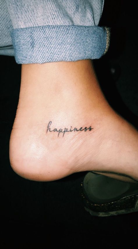 Happiness Begins in the Mind and Ends in the Soul Miniature Tattoos, One Word Tattoos, Tattoo Diy, Snakebites, Inspiration Tattoos, Cat Tattoos, Tiny Tattoo, Cute Small Tattoos, Temp Tattoo