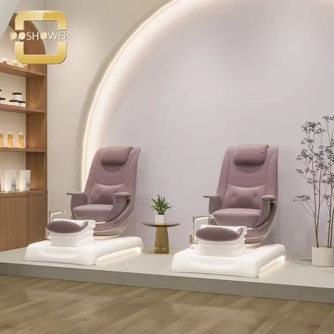 Nail Beauty Eyelash Shop Sofa Beauty Chair Of Stain Resistant Leather Pedicure Chair For Fashion Modern Pink Pedicure Spa Chair - AliExpress Simple Chairs, Pink Pedicure, Beauty Chair, Spa Pedicure Chairs, Spa Chair, Pedicure Chair, Salon Interior Design, Nail Beauty, Luxury Spa