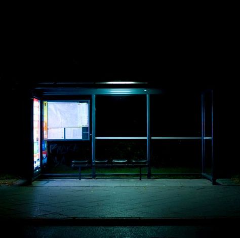 Paranormal Aesthetic, Cube World, Photography Cinematic, Neon Noir, Photography Night, Picture Writing Prompts, American Gothic, Cinematic Photography, Bus Stop