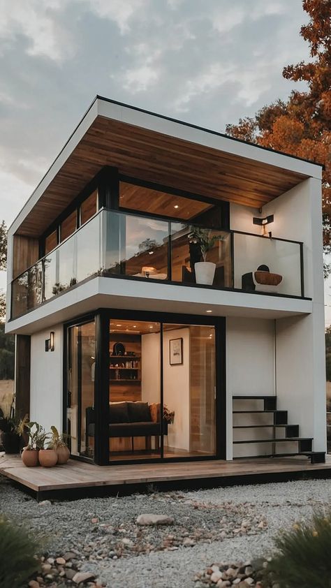 Small Porch Ideas Apartment, Luxury Tiny House Floor Plans, Container Home Interior Ideas, Small House With Loft Floor Plans, Small Duplex House Design Modern, Home Structure Design, Tiny Home Layout Floor Plans, Container Home Exterior, Duplex House Design Interiors