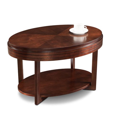 Leick 10109CH Favorite Finds Coffee Table >>> Click image for more details. (This is an affiliate link and I receive a commission for the sales) #stylishroundcoffeetable Coffee Table With Baskets, Coffee Table With Seating, Apartment Coffee Table, Cherry Coffee Table, Oval Wood Coffee Table, Coffee Table With Stools, Coffee Table Pictures, Classic Coffee Table, Leather Coffee Table