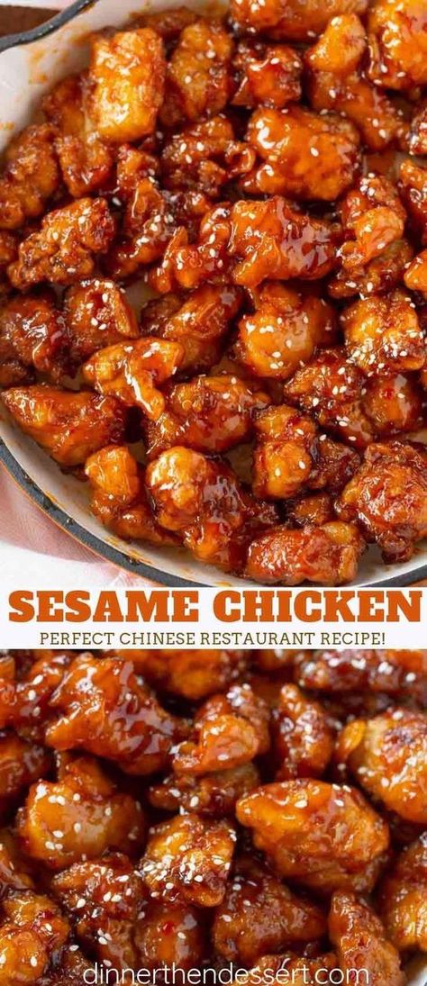 Chinese Sesame Chicken, Crispy Sesame Chicken, 30 Min Dinner, Easy Sesame Chicken, Sesame Chicken Recipe, Mapo Tofu, Easy Chinese Recipes, Sesame Chicken, Chinese Dishes