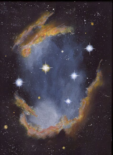 star cradle. acrylic on stretched canvas Celestial Oil Painting, Painted Stars On Wall, Painting Stars Acrylic, Stars Acrylic Painting, Stars Painting Aesthetic, Star Painting Aesthetic, Stardust Painting, Star Art Aesthetic, Painting Of Space