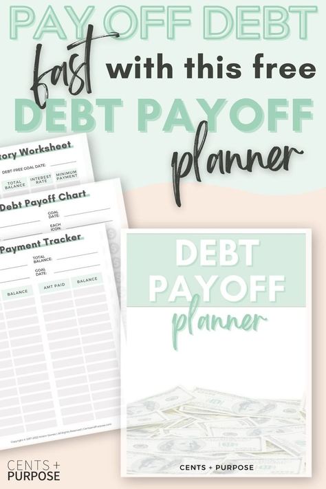 Printable debt trackers on pale peach background with text that reads: Pay off debt fast with this free debt payoff planner Debt Payoff Planner Free Printables, Debt Payoff Tracker, Weekly Budget Printable, Debt Payoff Printables, Debt Freedom, Eliminate Debt, Tracker Free, Debt Free Living, Debt Tracker