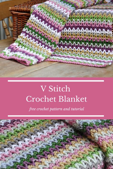 Easy V Stitch Crochet Blanket, Crochet Cluster V Stitch Blanket, Crochet Throw Blanket Pattern Free Easy Crochet, Crochet Blanket V Stitch, Crochet V Stitch Blanket Patterns Free, How To Crochet V Stitch, Crochet V Stitch Tutorial, Multi Stitch Crochet Blanket, V Stitch Crochet Blanket Pattern Free